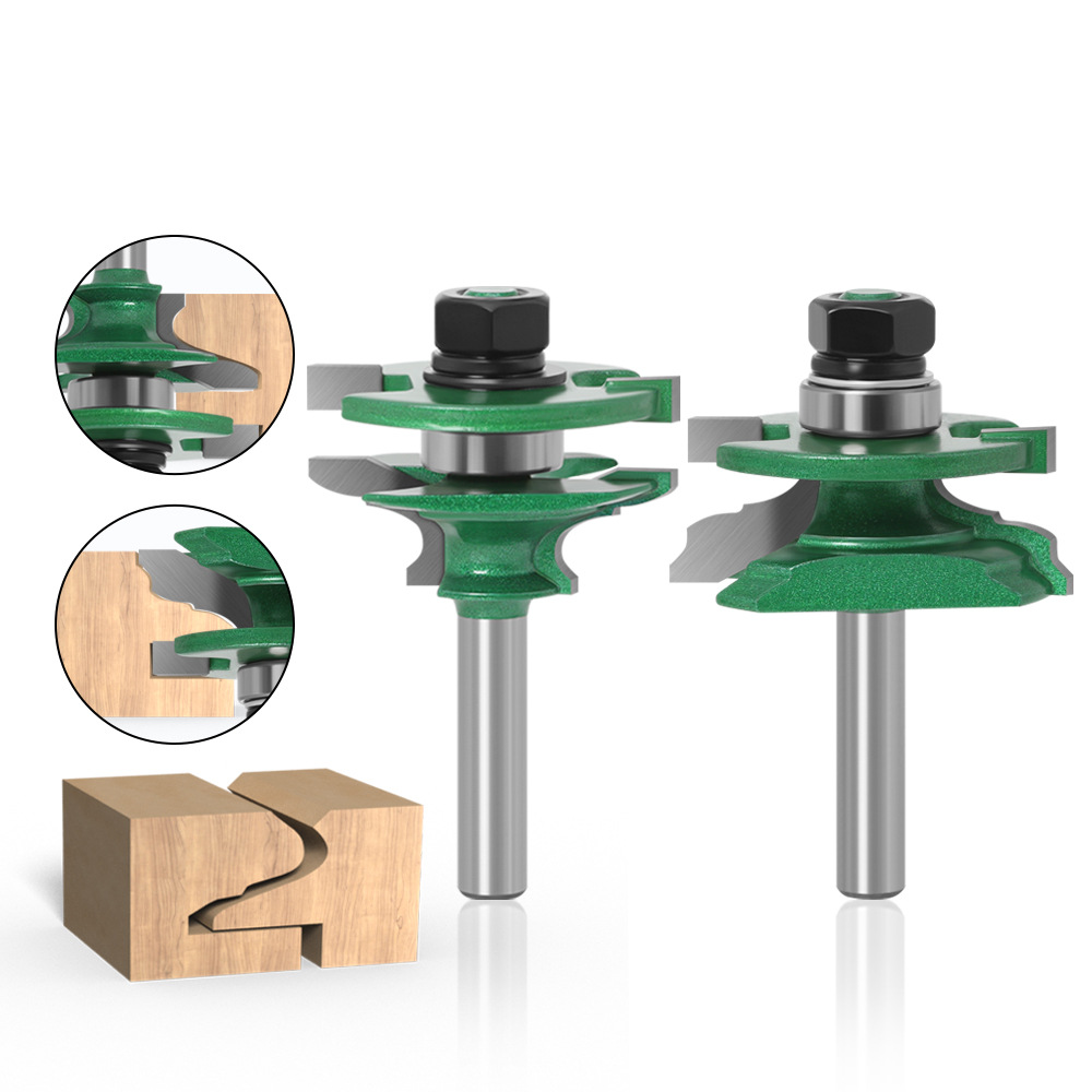 Woodworking Joint - Set di 2 Frese per Giunzioni