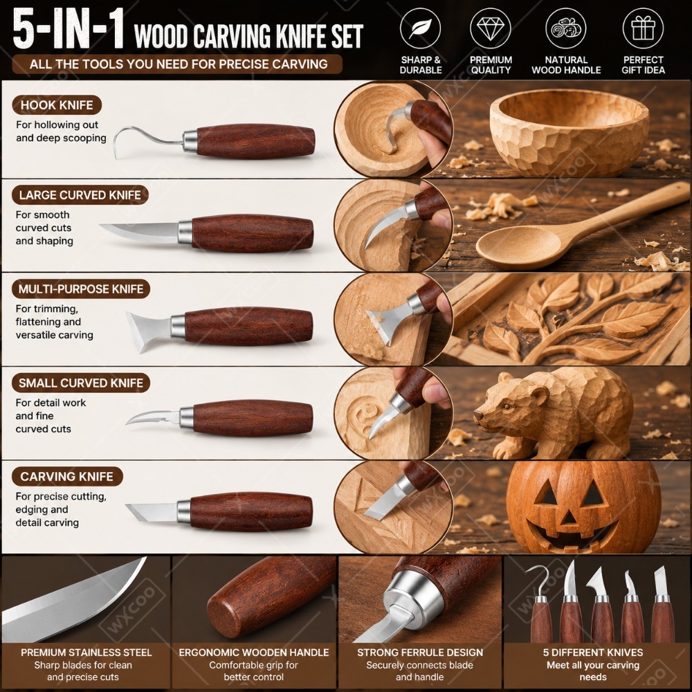 WXCOO Set di Scalpelli per Int - Woodworking Kits For Beginners recensione e prezzo